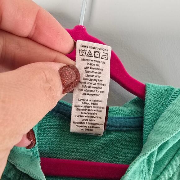 Tea Kids Girls Cotton Zip Up Cozy Comfort Hoodie Sweatshirt Mint Green Size 5 - Picture 5 of 6